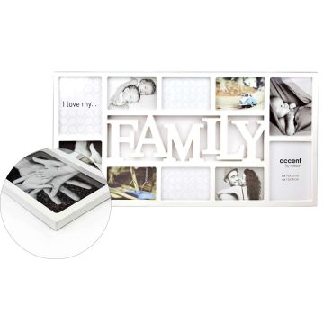 accent by nielsen Collage Family 10 Ausschnitte, Weiß, Außenformat: 73x37x2,5 cm